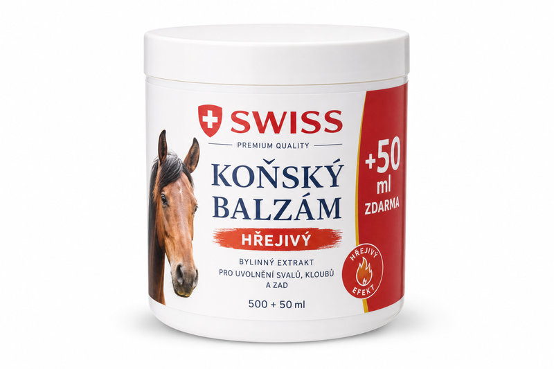 Koňský balzám SWISS hřejivý 500 + 50 ml