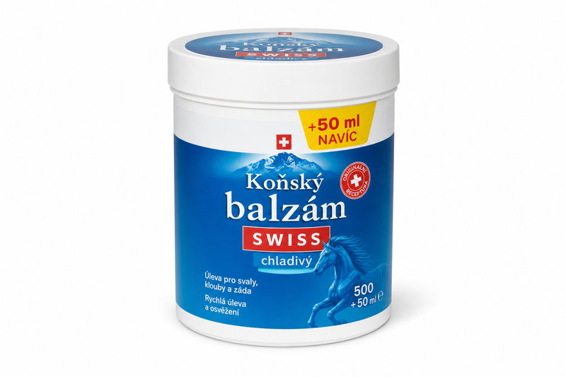 Koňský balzám SWISS chladivý 500 + 50 ml