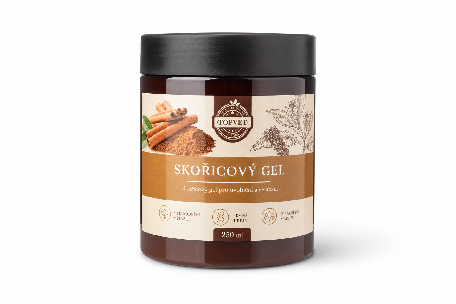 Skořicový gel 250ml-Topvet