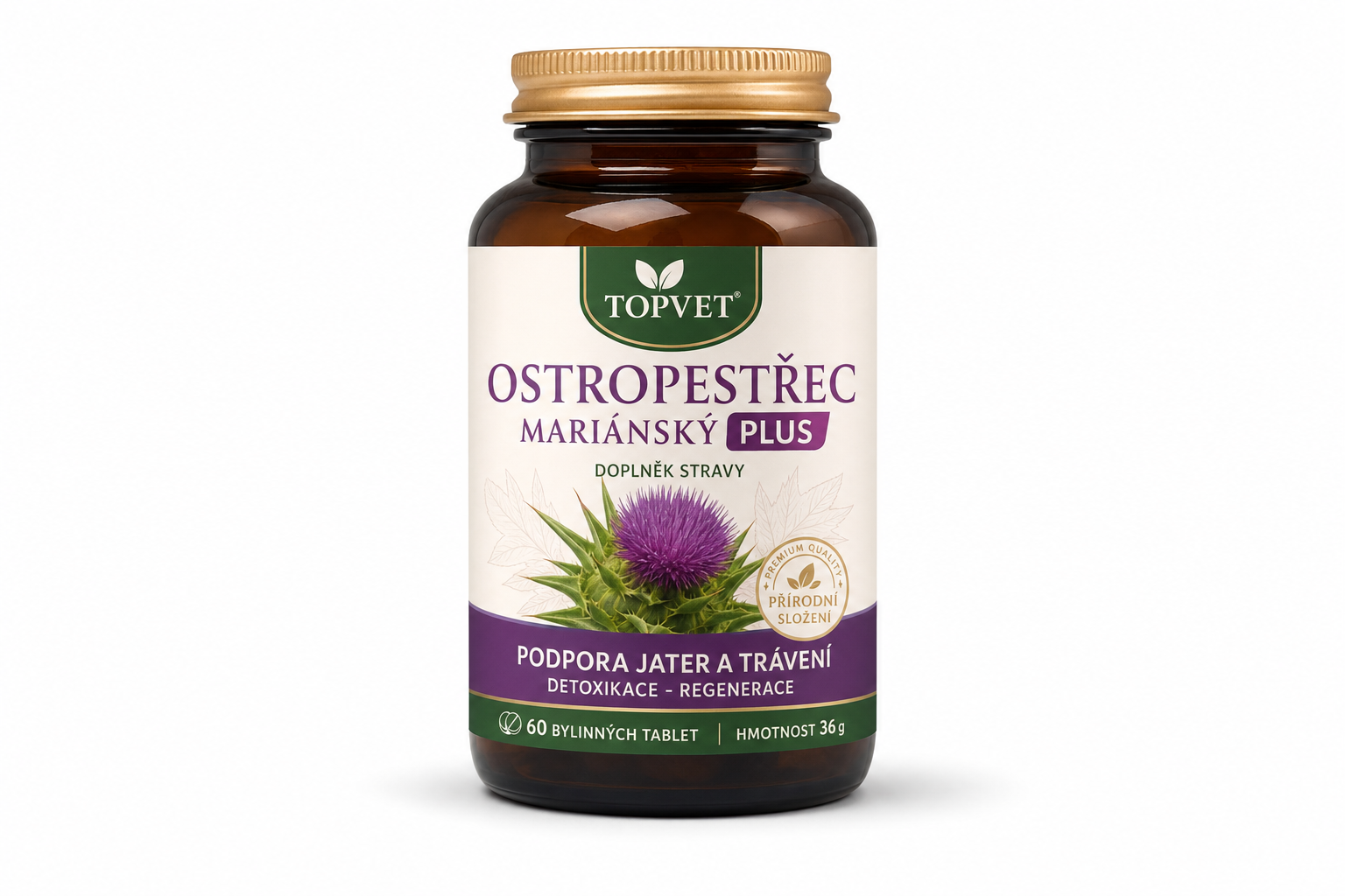 Ostropestřec mariánský Plus bylin.tob 60-Topvet