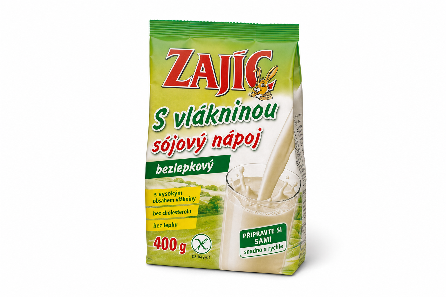 Zajíc s vlákninou sój.nápoj 400g (bezlepkové)