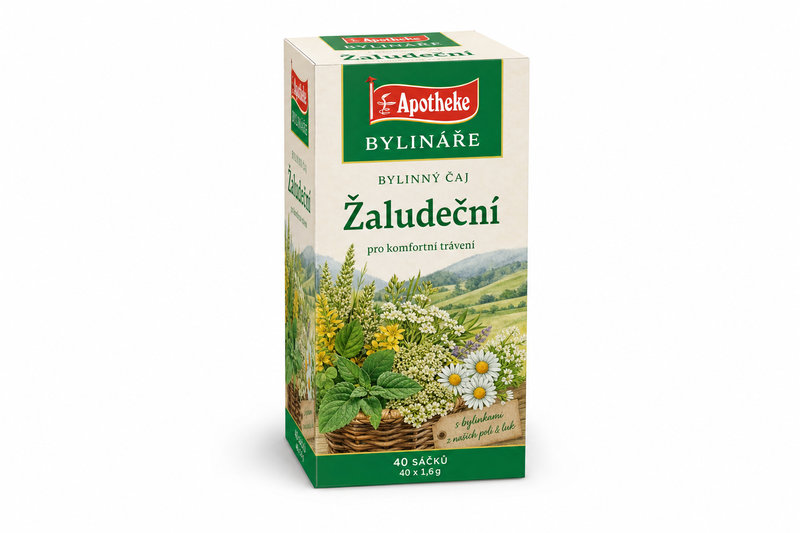 Čaj Apotheke Bylináře Žaludeční 40 x 1,6 g