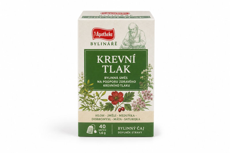 Čaj Apotheke Bylináře Krevní tlak 40 x 1,6 g