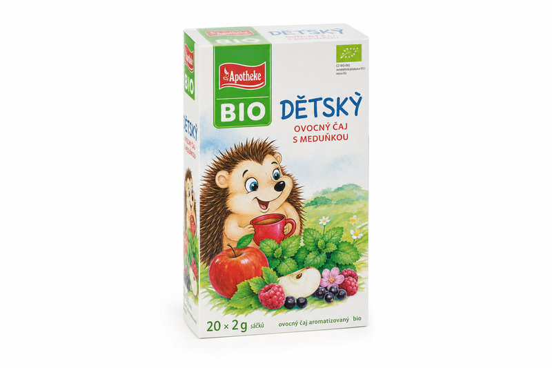 Čaj Apotheke BIO Dětský ovocný čaj s meduň 20 x 2 g