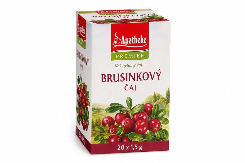 Čaj Apotheke Brusinkový čaj 20 x 1,5 g