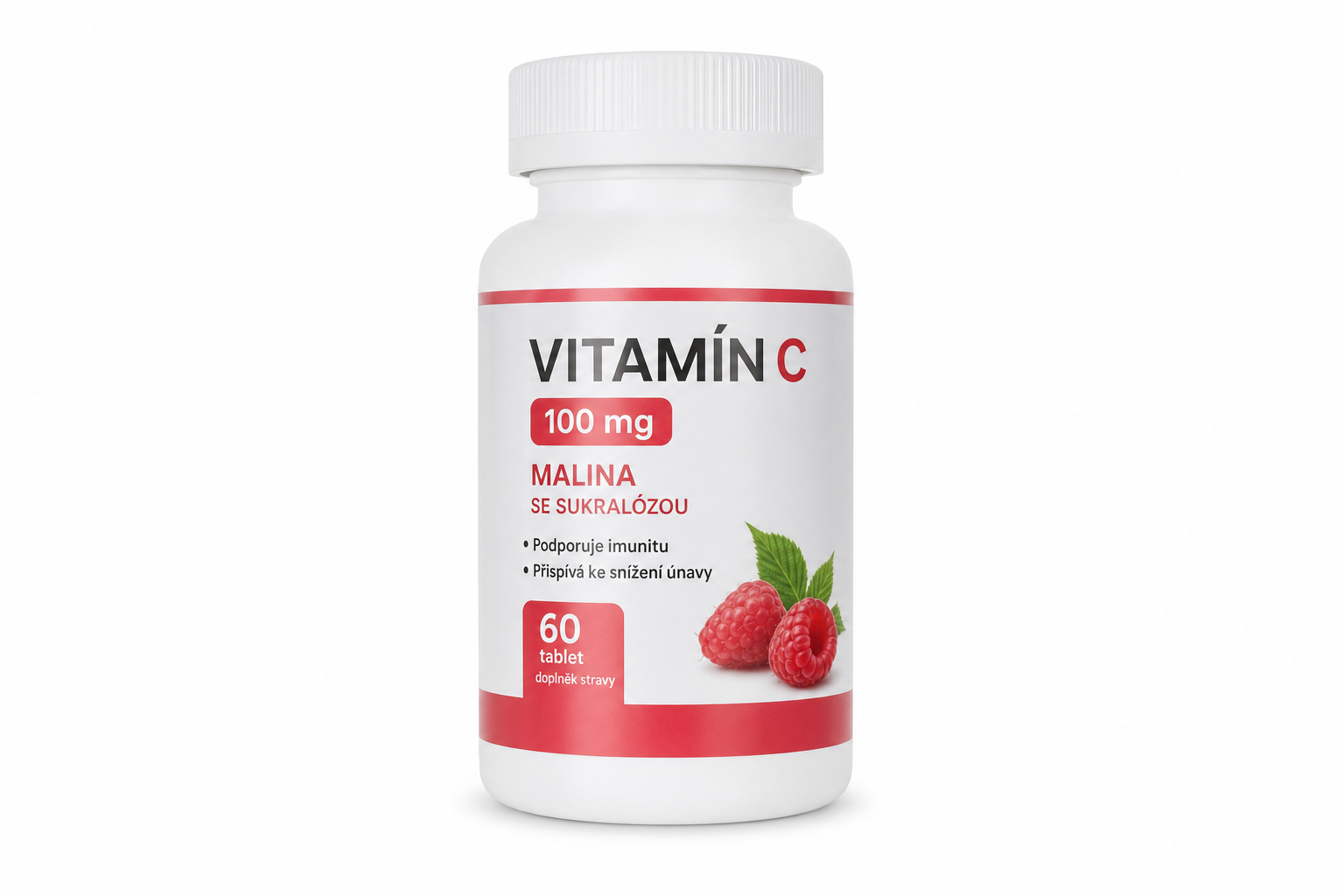 Vitamín C 100mg - Malina se sukralózou tbl 60