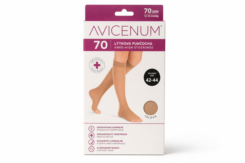 Avicenum 70 lýtková punčocha 42-44 tělová