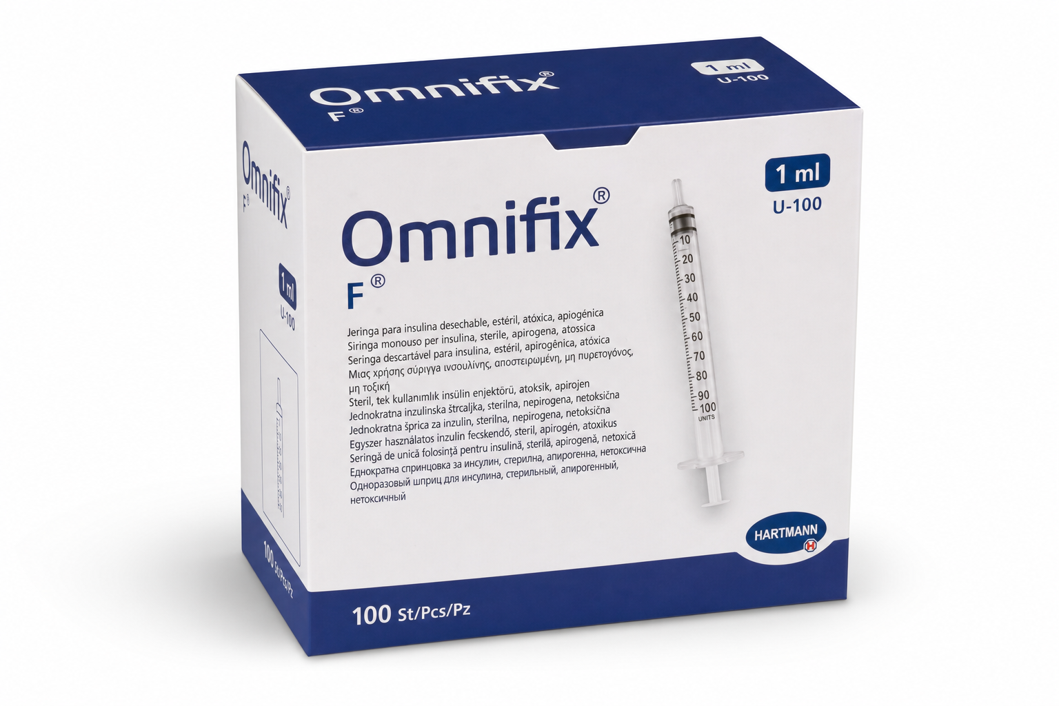 Stříkačka inj. 1ml Omn 100ks bez jehly