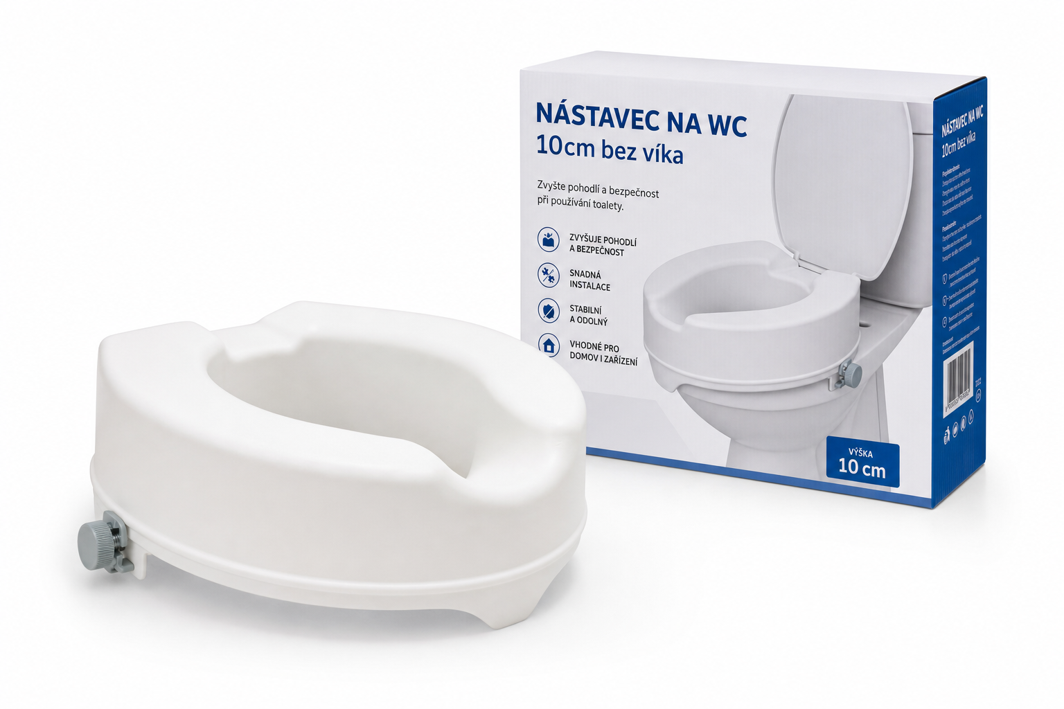 Nástavec na WC 10cm bez víka