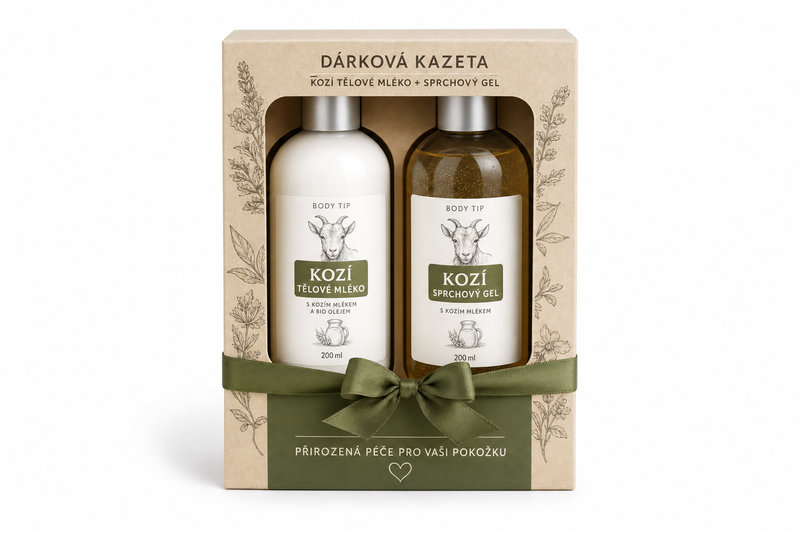 Dárková kazeta kozí tělové mléko + sprchový gel