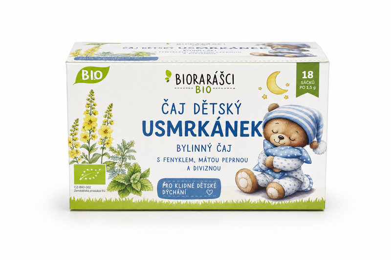 Čaj Dětský Usmrkánek Biorarášci BIO 18x1,5g porc.