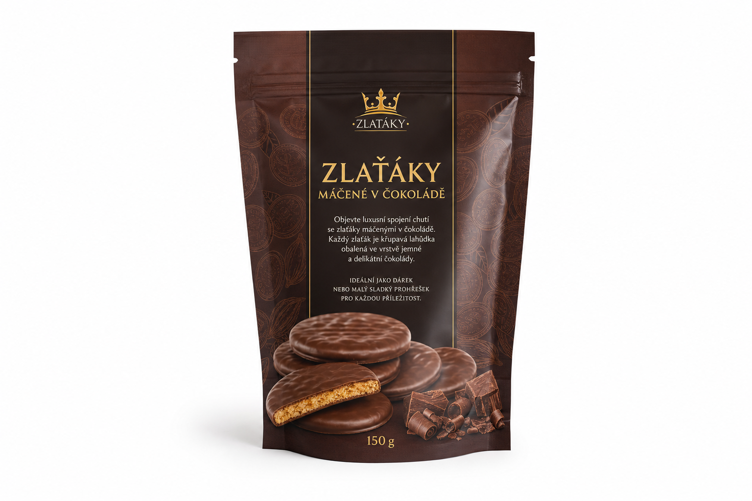 Zlaťáky máčené v čokoládě 150g