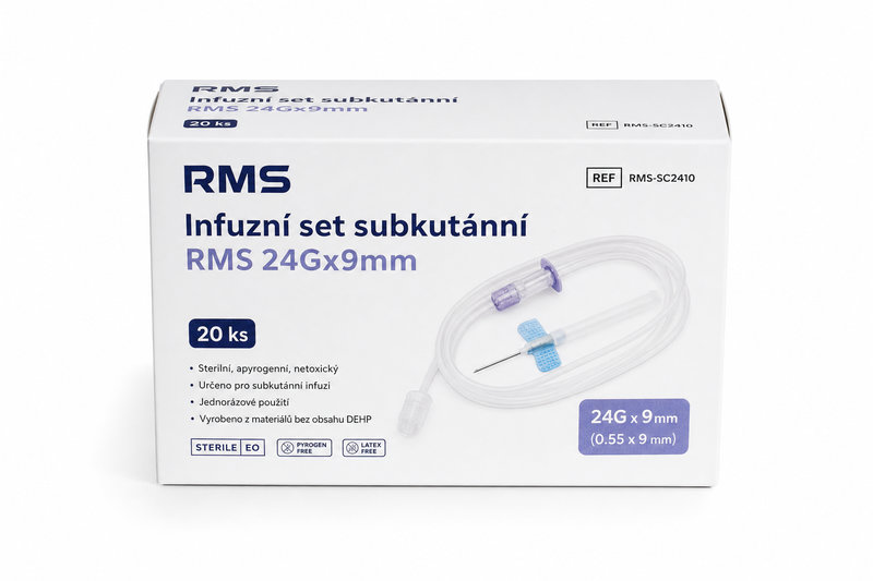 Infuzní set subkutánní RMS 24Gx9mm 20ks