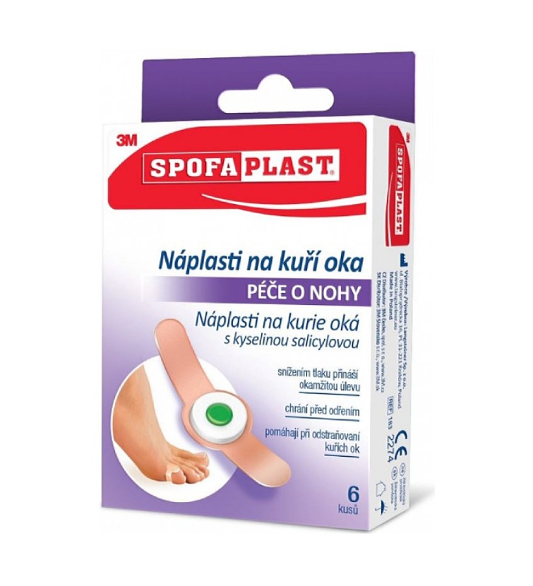 3M Spofaplast 182 Kuří oka náplasti 72x19mm 6ks