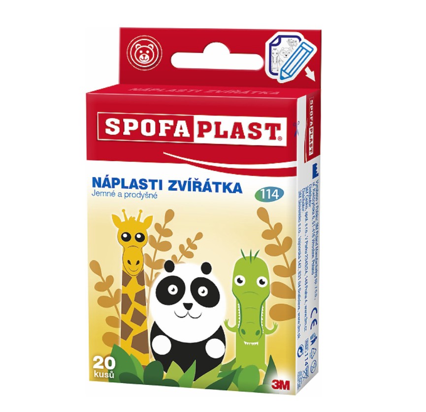 3M Spofaplast 114 Dětské náplasti Zvířátka 20ks