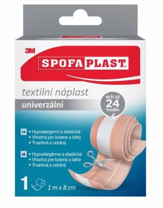 3M Spofaplast 164 Textilní elastic.náplast 1mx8cm