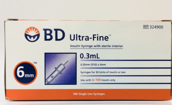 Jehly insulin BD 025mmx6mm(31g)tenkostěn100ks
