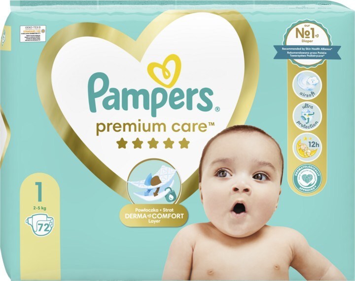 PAMPERS Premium Care 1 Newborn 78ks