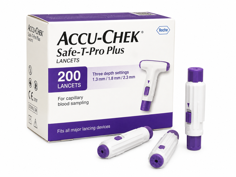 Roche Accu-Chek Safe-T- Pro Plus Lancetes Odběrové lancety 200 ks