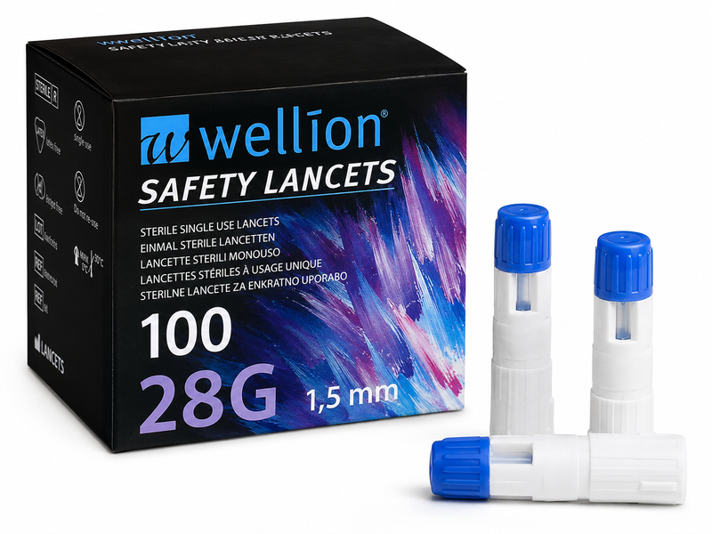 Wellion Safety Lancets jednoráz.bezp.jeh.28G 100ks