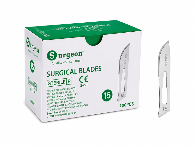 Čepelka skalpel ster.č.15 Surgeon 1ks/krab=100ks