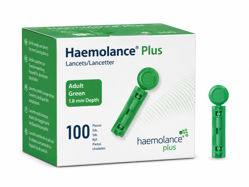Lanceta Haemolance Plus 100ks-dospělá/zelená/