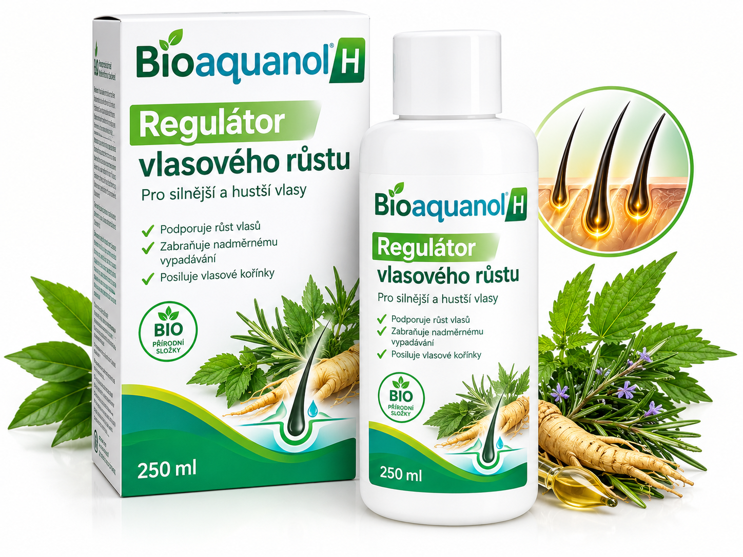 Bioaquanol H Regulátor vlasového růstu 250ml