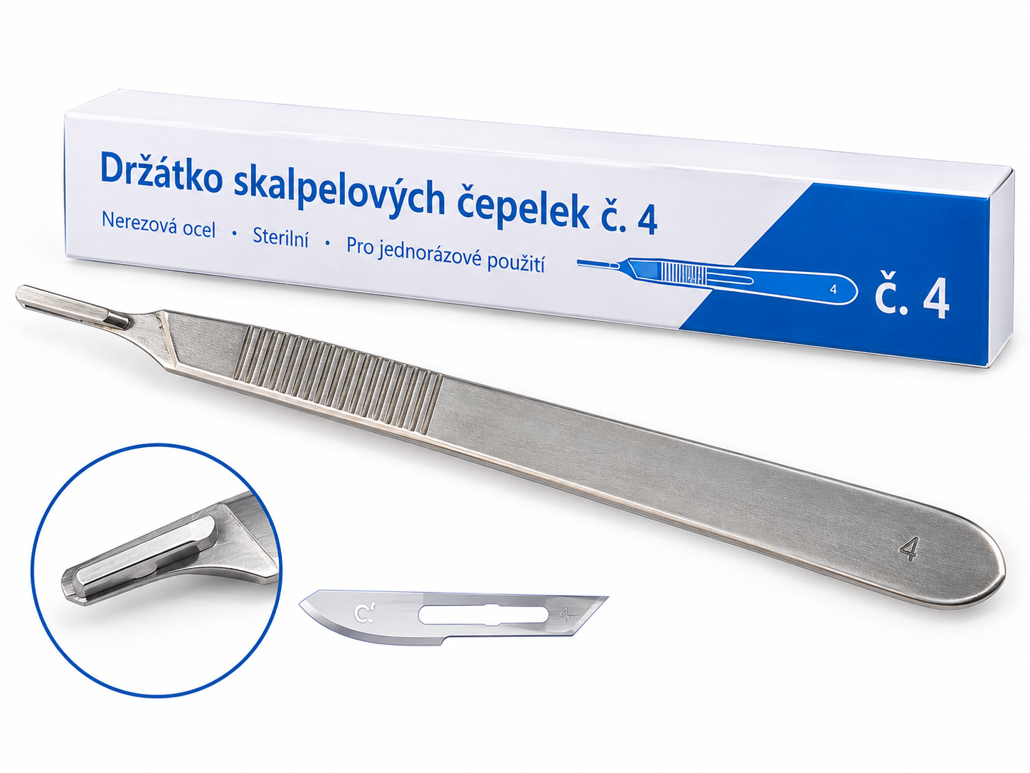 Držátko skalpelových čepelek č.4